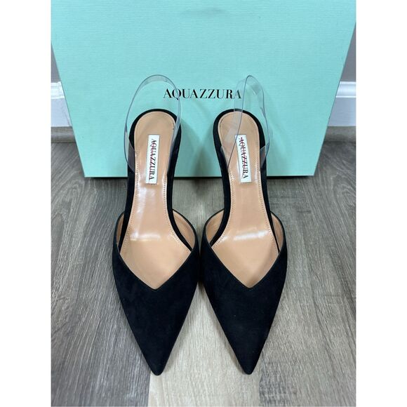 Aquazzura V Plexi Sling 85 Pumps Size 39.5 $875 - Picture 7 of 13